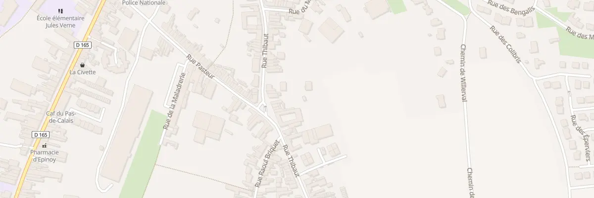 Plan du 73 Rue Thibaut à Carvin