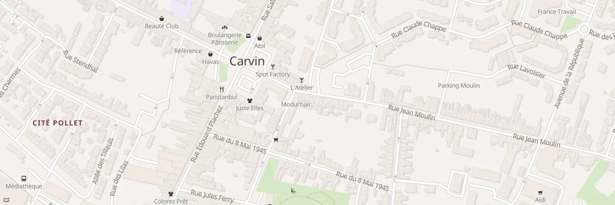 Plan du 10 Rue Jean Moulin à Carvin