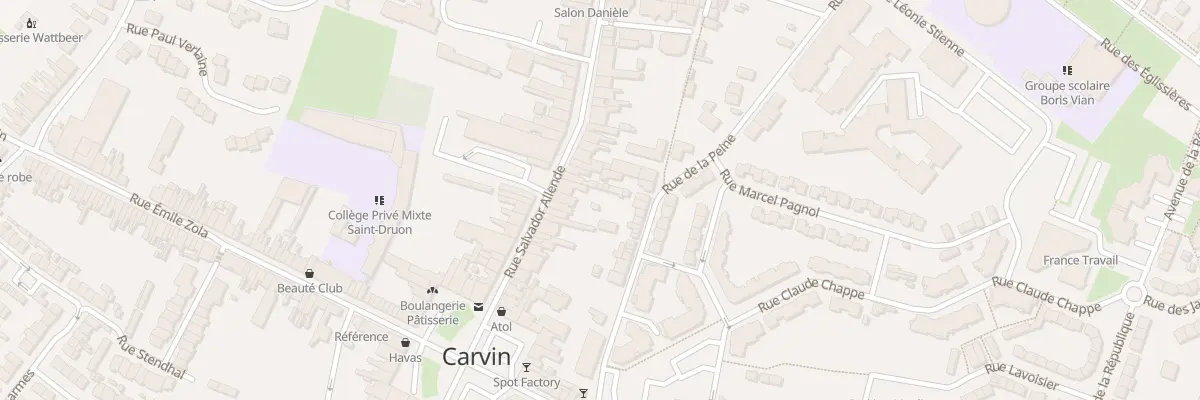 Plan du 26 Rue Salvador Allendé à Carvin