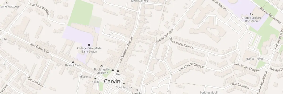 Plan du 24 Rue Salvador Allendé à Carvin