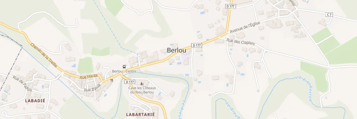 Plan du 2 Av de la Mairie à Berlou