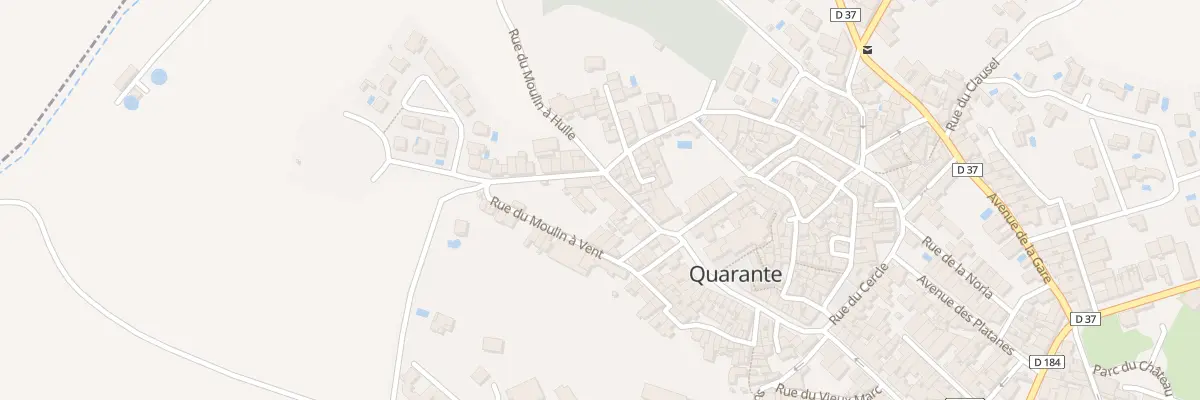 Plan du 9 Rue du Moulin à Huile à Quarante