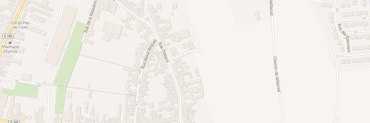 Plan du 91 Rue Thibaut à Carvin
