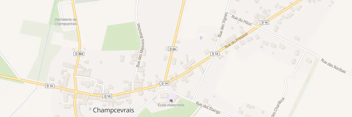 Plan du 2 Rue de la Caroline à Champcevrais