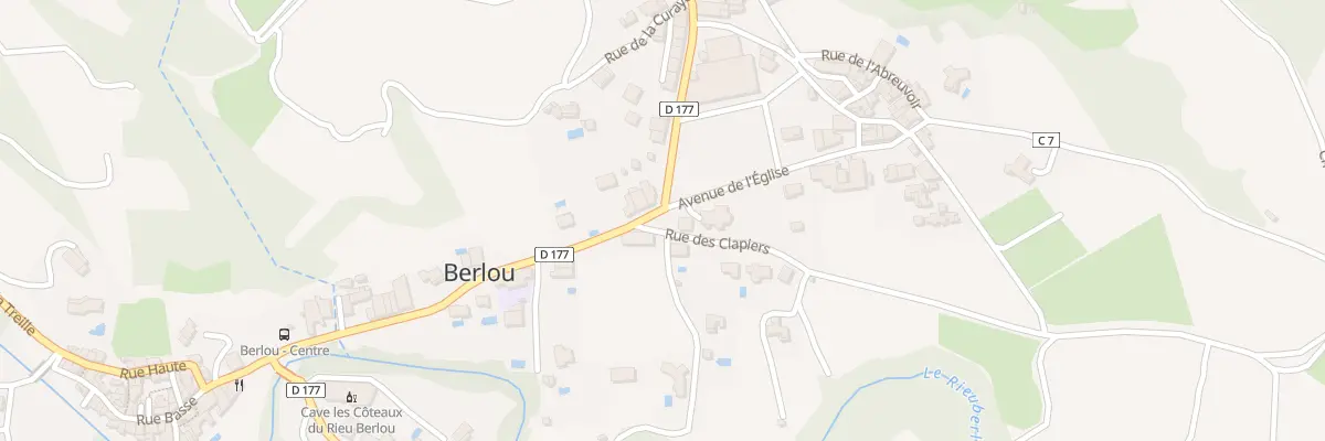 Plan du 4 Av de l’Eglise à Berlou