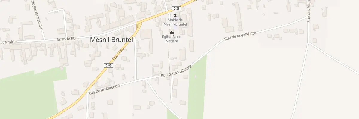 Plan du 2 Rue de la Valleette à Mesnil-Bruntel