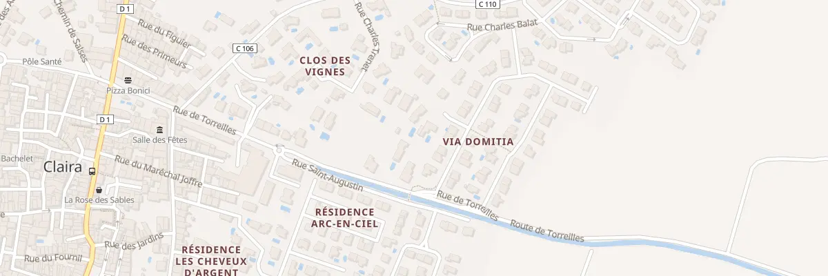 Plan de Cami de Torrelles à Claira