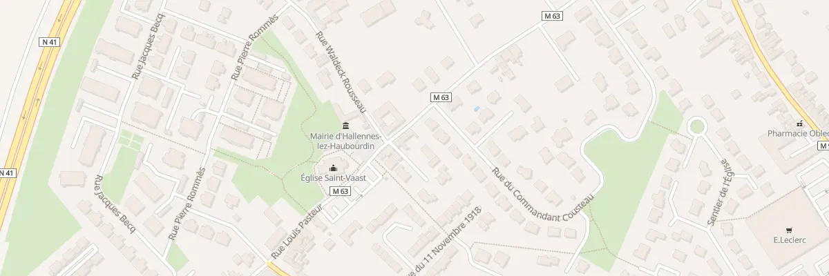 Plan du 51 Rue Pasteur à Hallennes-lez-Haubourdin