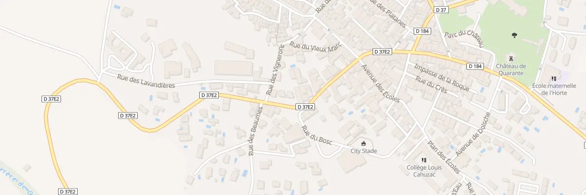 Plan du 13 Rue des Vignerons à Quarante