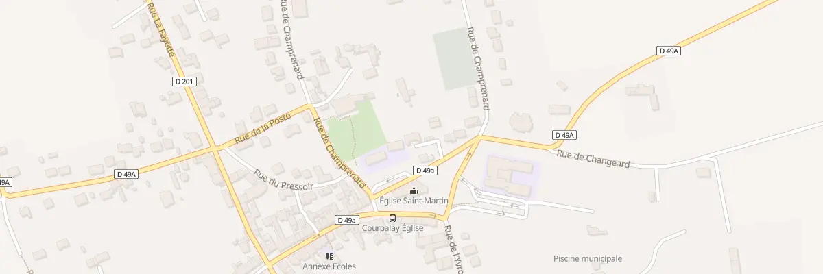 Plan du 2A Rue de Changeard à Courpalay