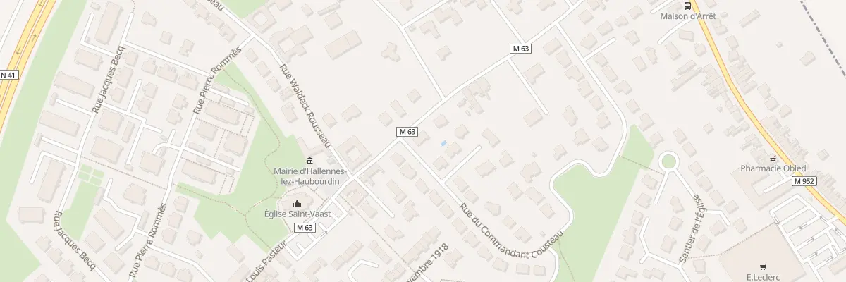 Plan du 75 Rue Pasteur à Hallennes-lez-Haubourdin