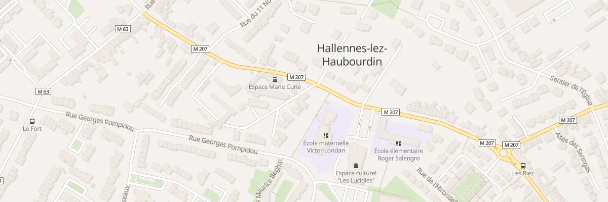 Plan du 1 All des Riez à Hallennes-lez-Haubourdin