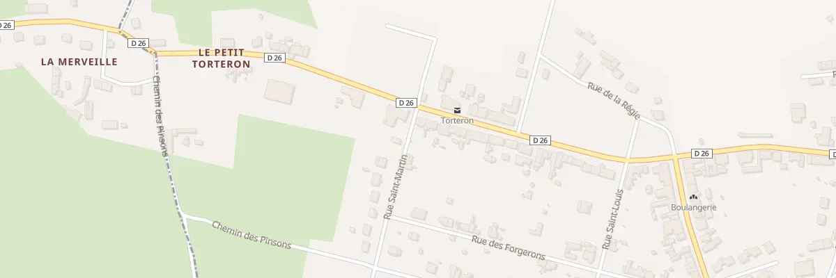 Plan du 2 Rue du Commerce à Torteron