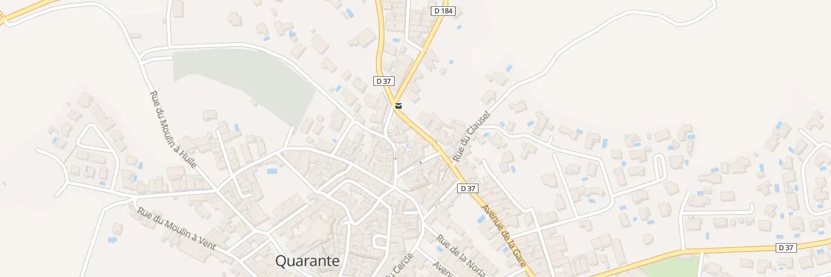 Plan du 13 Av de la Gare à Quarante