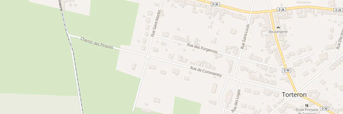 Plan du 26 Rue de Commentry à Torteron