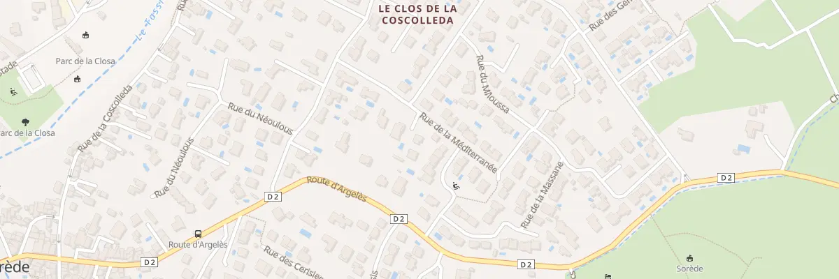 Plan du 14 Rue de la Cote Vermeille à Sorède