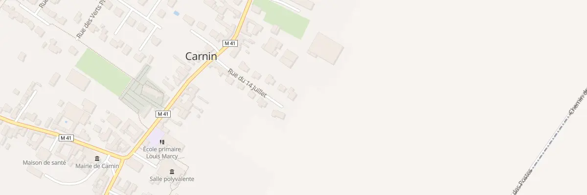 Plan du 9 Rue du Quatorze Juillet à Carnin
