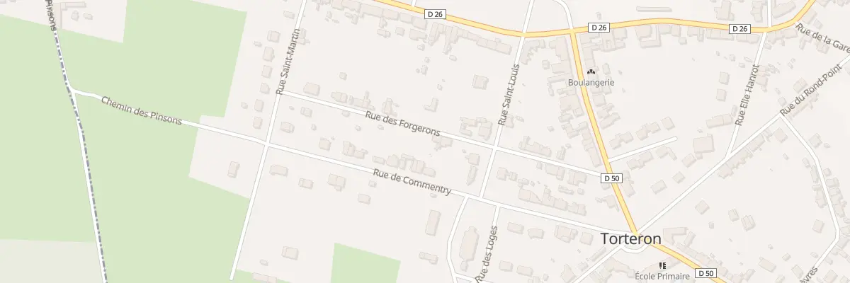 Plan du 64 Le Bourg à Torteron
