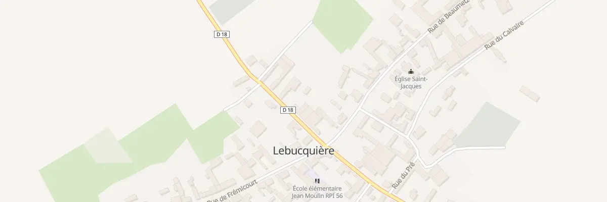 Plan du 1 Rue du Moulin à Lebucquière