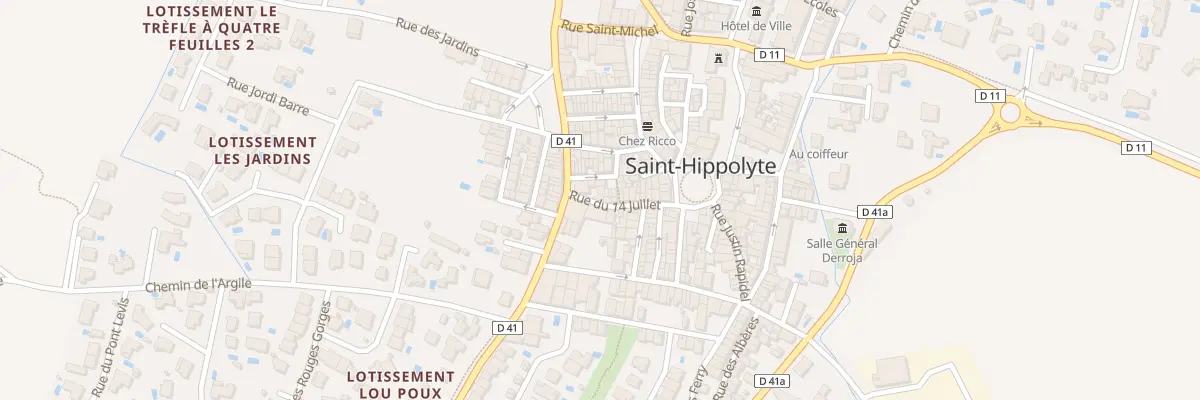 Plan du 20 Rue du 14 Juillet à Saint-Hippolyte