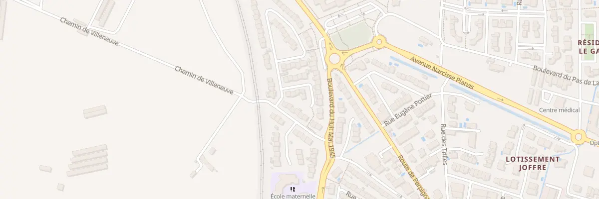 Plan du 6 Rue Pasteur à Elne