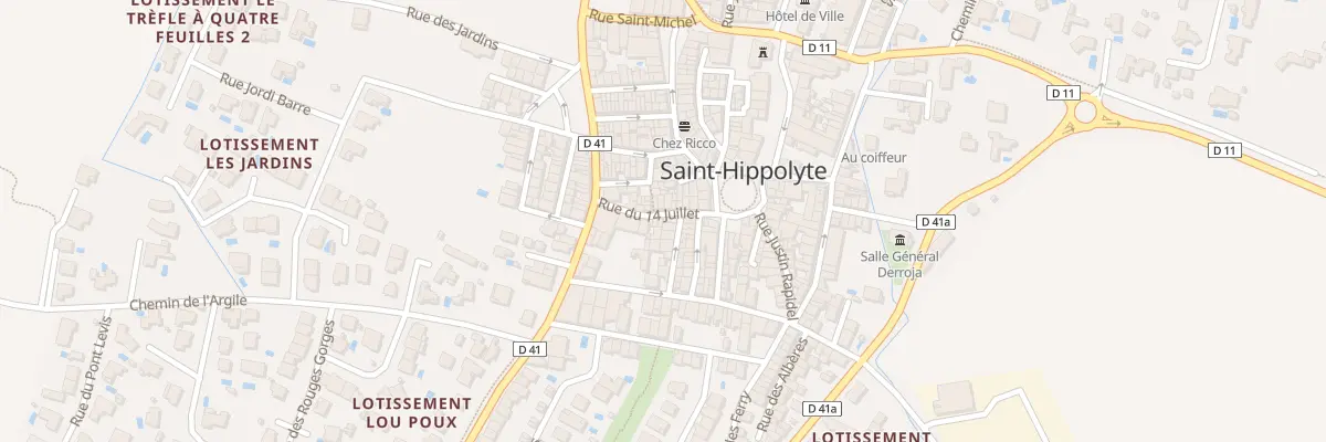 Plan du 11 Rue du 14 Juillet à Saint-Hippolyte