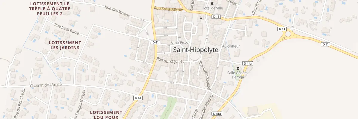 Plan du 6 Rue du 14 Juillet à Saint-Hippolyte