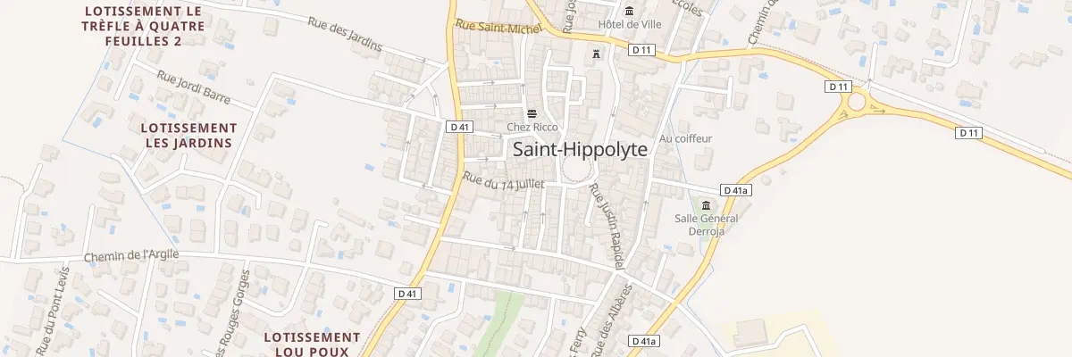 Plan du 4 Rue du 14 Juillet à Saint-Hippolyte