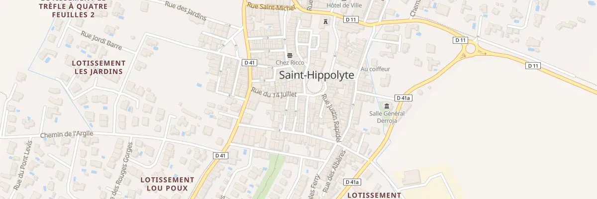 Plan du 3 Rue du 14 Juillet à Saint-Hippolyte