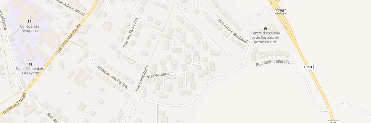 Plan du 13 Rue Verlaine à Rozay-en-Brie