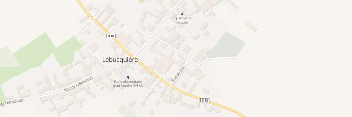 Plan du 1 Rue du Calvaire à Lebucquière