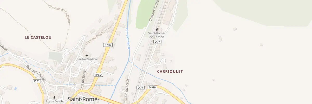 Plan du 12 Av de la Gare à Saint-Rome-de-Cernon