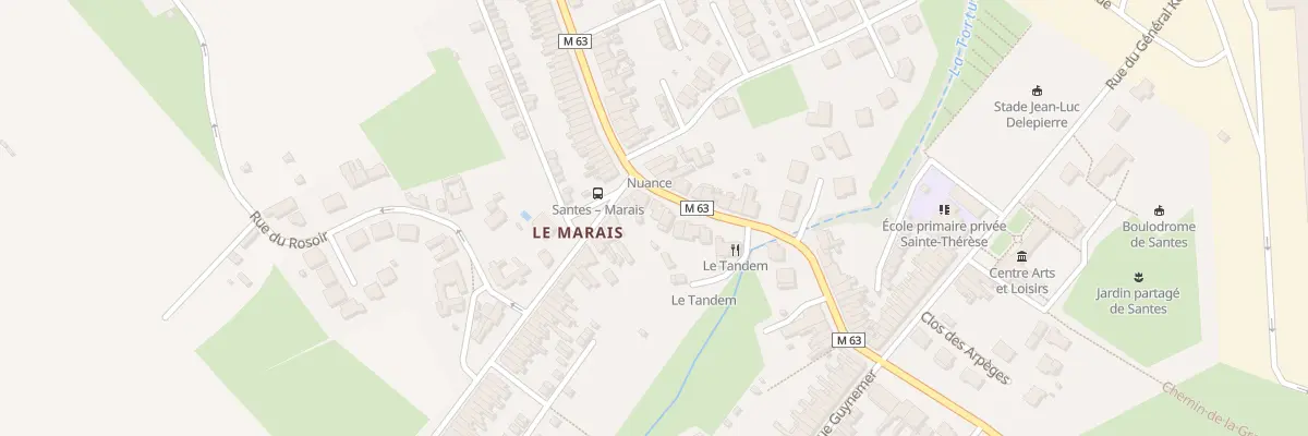 Plan du 90 Rue du Général De Gaulle à Santes