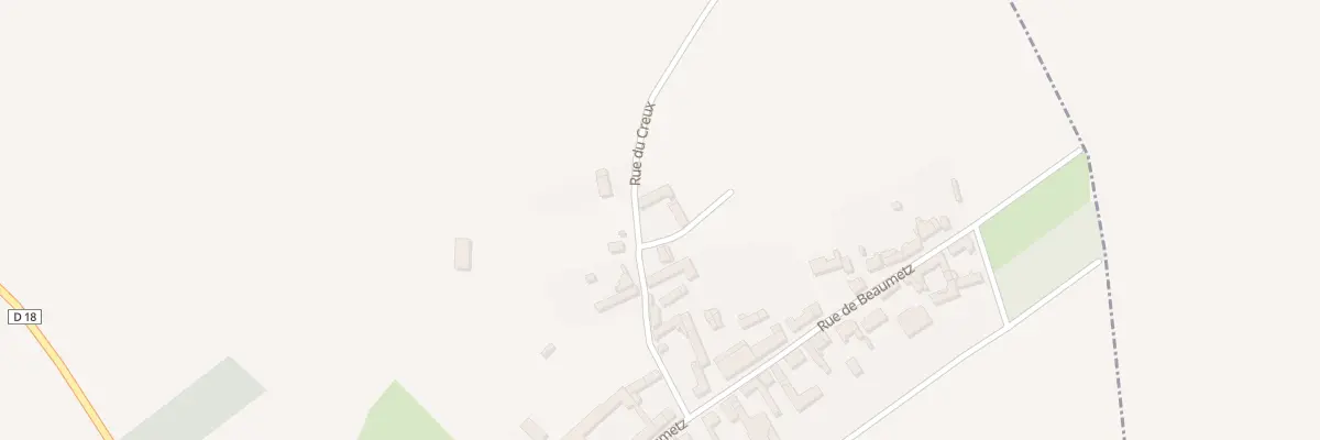 Plan du 7 Rue du Creux à Lebucquière