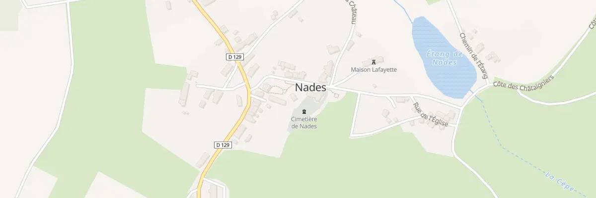 Plan du 8 Rue de Madame de Lafayette à Nades