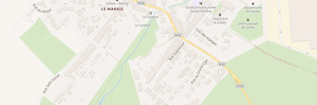 Plan du 26 Rue Guynemer à Santes