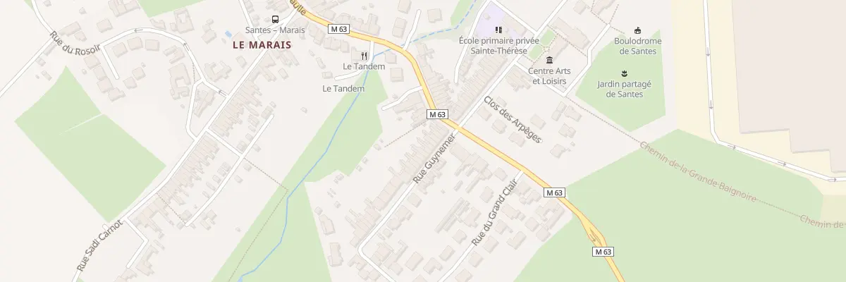 Plan du 10 Rue Guynemer à Santes