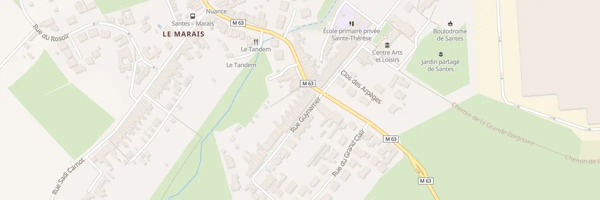 Plan du 8 Rue Guynemer à Santes