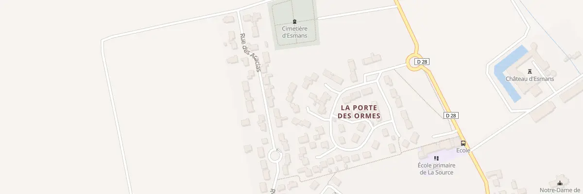 Plan du 13 Rue de la Porte des Ormes à Esmans