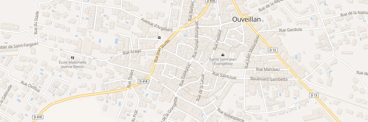 Plan du 3 Rue Aristide Briand à Ouveillan