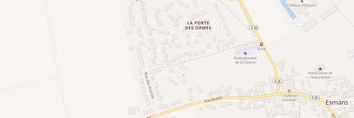 Plan du 25 Rue de la Porte des Ormes à Esmans