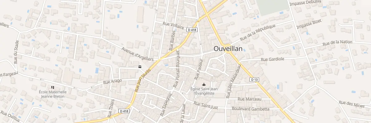 Plan du 1 Rue du Puits Luquet à Ouveillan