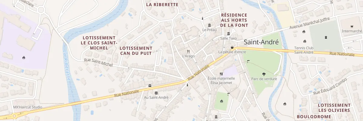 Plan du 12 Rue de la Paix à Saint-André