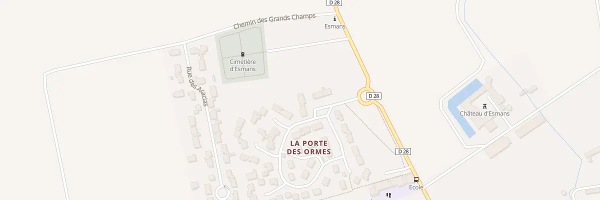 Plan du 3 Rue de la Porte des Ormes à Esmans