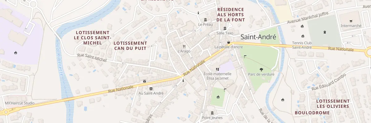 Plan du 1 Rue de la Paix à Saint-André