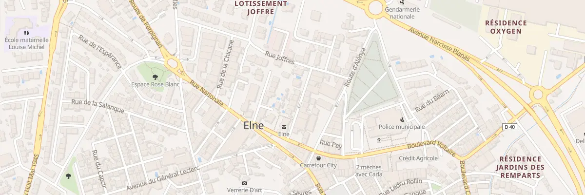 Plan du 9 Av Jean Jaures à Elne