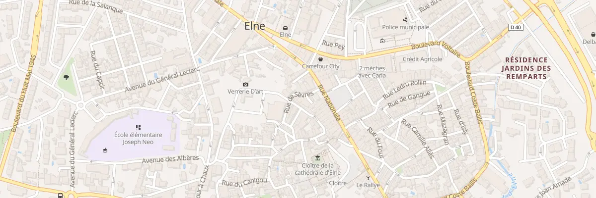 Plan du 14 Rue de Sevres à Elne