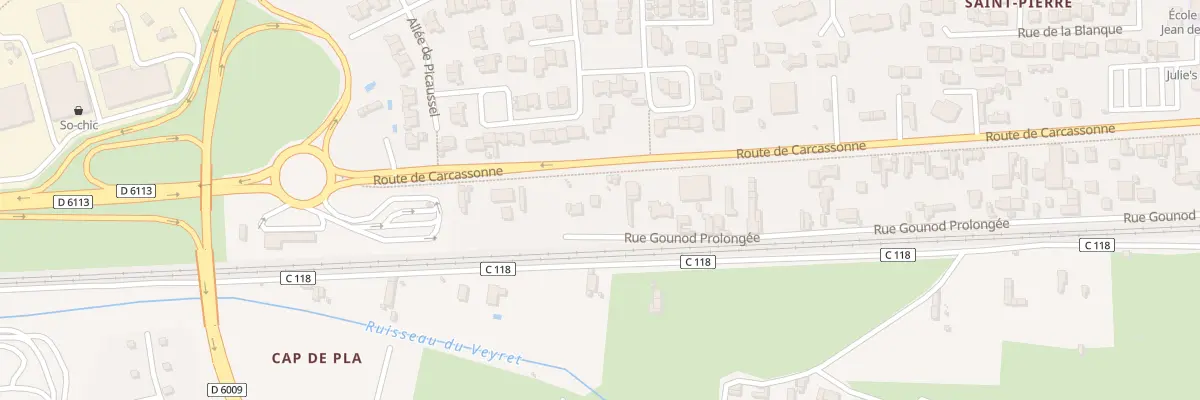 Plan du 187 Av de Bordeaux à Narbonne