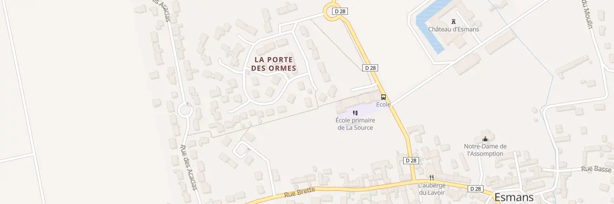 Plan du 33 Rue de la Porte des Ormes à Esmans