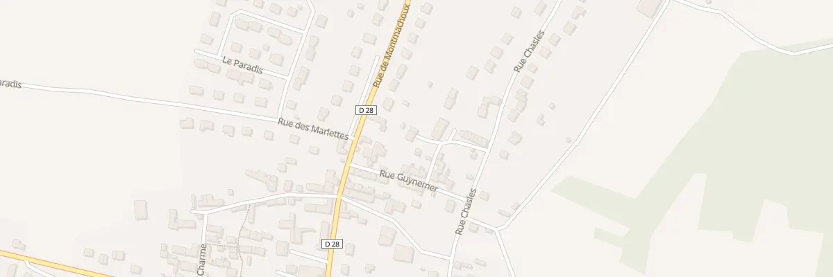 Plan du 1 Rue de la Creppeterie à Voulx